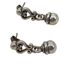 SOLD Brighton Silver Dangle Drop Post Earrings SEE DESCRIPTION
